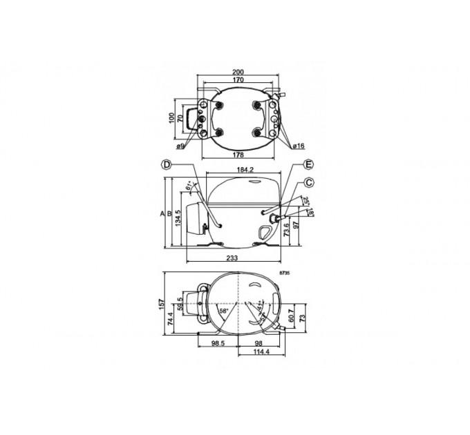 Компрессор SECOP DLE 5.7 CN